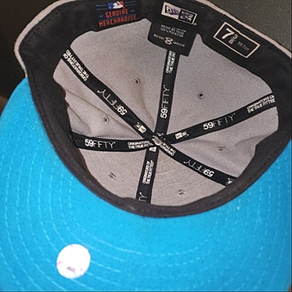 🤜 Los Angeles Dodgers Grey with Light Blue New Era 59Fifty Cap, 7 3/8" 🤛 - Picture 6 of 6